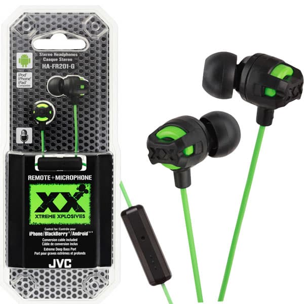 JVC XX In-Ear slušalice sa mikrofonom i daljinskim HA-FR201 zelene