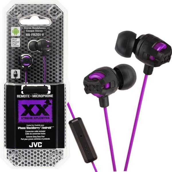 JVC XX In-Ear slušalice sa mikrofonom i daljinskim HA-FR201 violet