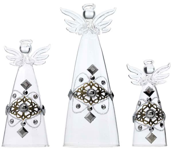 Stakleni ukras - Anđeli 3kom/p