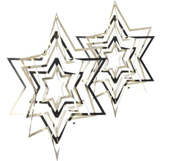Novogodišnji 3D ukras Star 2 komada