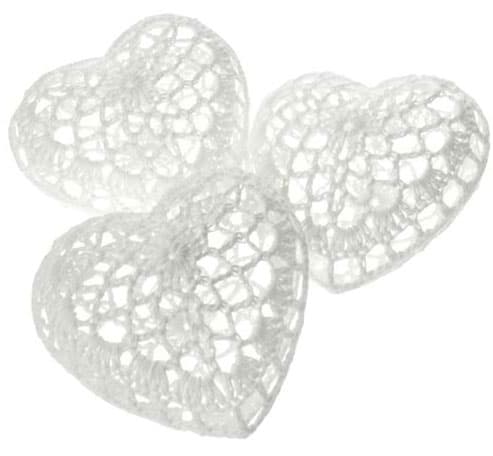 Novogodišnji pamučni ukrasi 3kom/p Srce