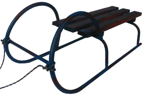 Dečije sanke sa tamno plavim metalnim ramom