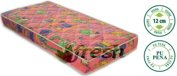 Dečiji dušek sa jezgrom od pene Bambi 120x60x12