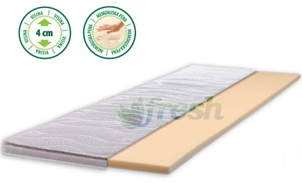Naddušek Memory od memorijske pene 190x140x4