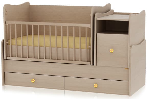 Lorelli Drveni krevetac za bebu Trend Plus Beech