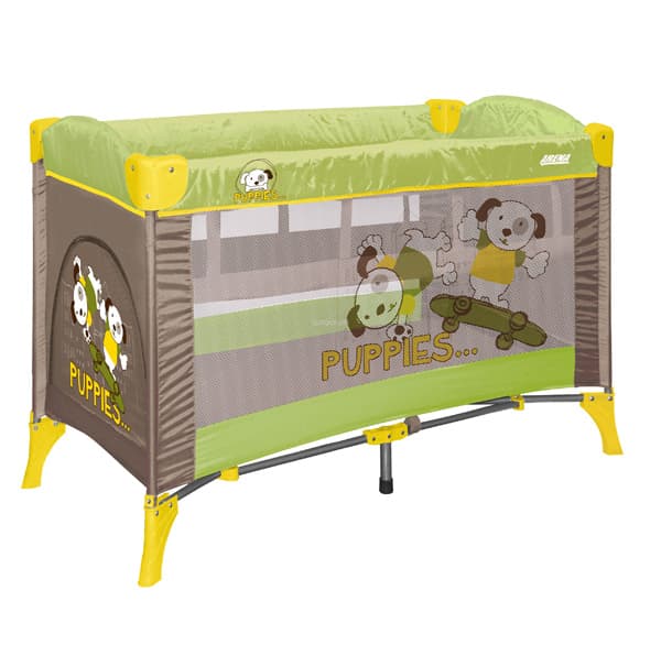 Bertoni Krevetac za bebe sa 2 nivoa Arena2 Green&Beige Puppies 10080121406