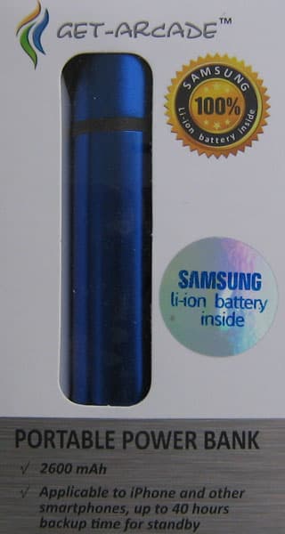 Get Arcade Power Bank dodatna baterija 2600 napajanje za telefone i tablete plava