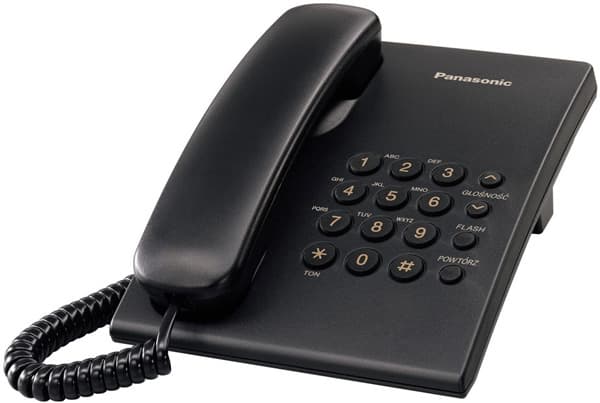 Fiksni žičani telefon Panasonic KX-TS500 crni