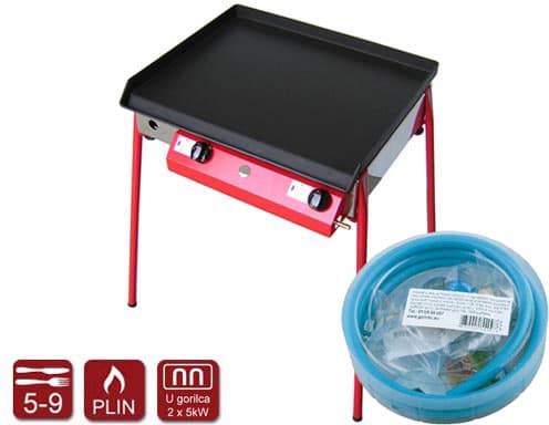 Plinski roštilj Gorenc Tradicija 51 Fe sa 2 gorionika, nogarima i priključnim setom