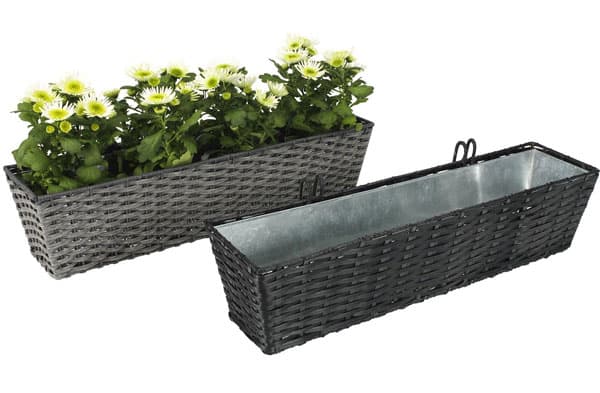 Balkonska saksija Paris crna 16x60x16cm