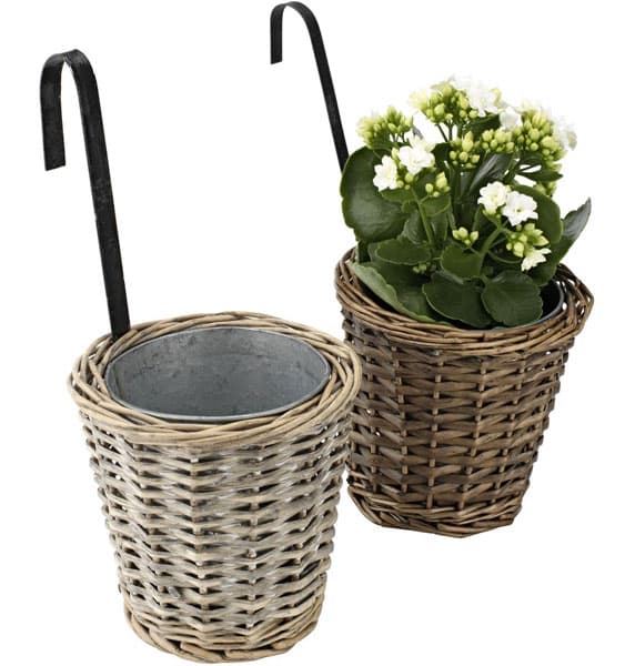 Balkonska saksija Jetix Ø15xV30 braon 2 komada