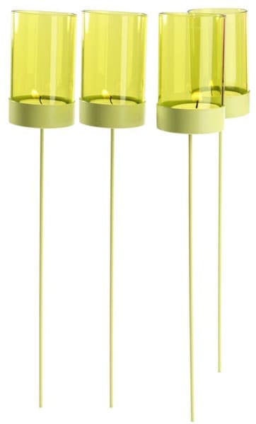 Fenjer za male sveće Glaster 4 komada žuta boja