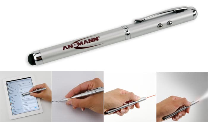 4 u 1 Laserski pokazivač, lampa, touch screen i hemijska olovka Ansmann AN 1600-0028