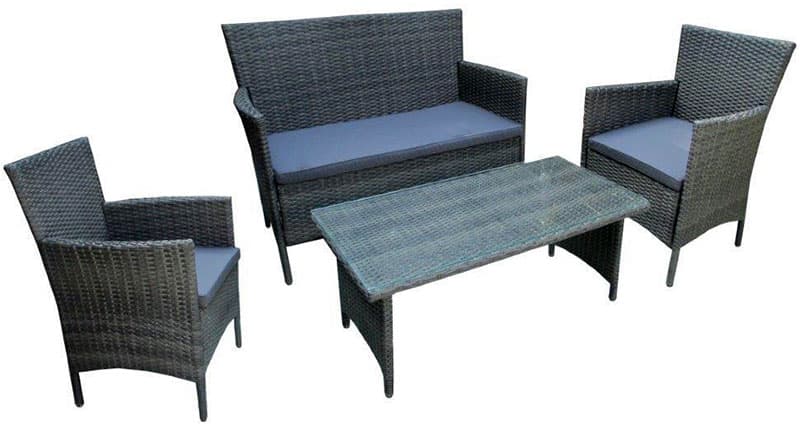 Ratan Garnitura Salzburg - 2 Fotelje, Dvosed i Sto