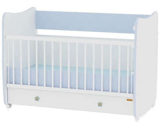 Lorelli Drveni krevetac za bebu Dream White Blue