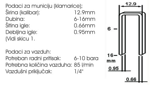 Pneumatska heftalica 80/16 75708016
