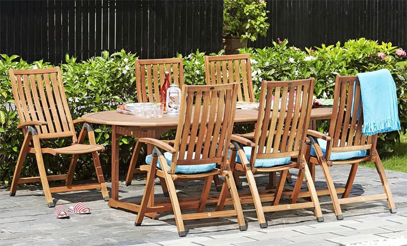 Baštenska garnitura Verso sto i šest stolica