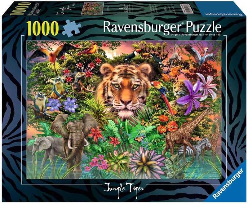 Puzzle 1000 delova Tigar u džungli Ćiro Marčeti Ravensburger 12001273