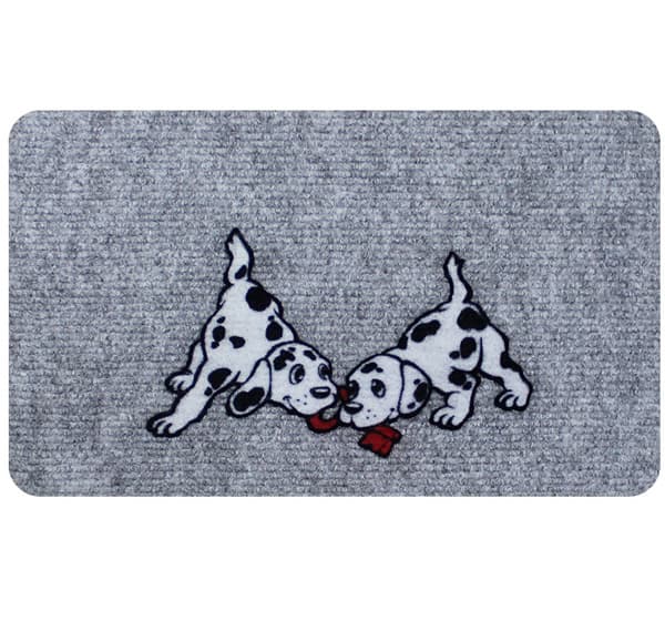 Otirač 40 x 60 Flock Četvrtasti sivi Dogs