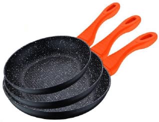 Bergner Tiganji sa mermernom oblogom - Set od 3 kom Renberg orange RB-1124-O