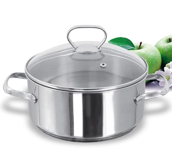Metalac Aria Inox plitka šerpa sa poklopcem 16cm 97028