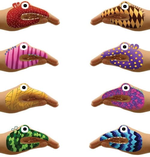 NPW privremene tetovaže Čudovišta na rukama W5882