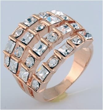 Ženski prsten sa pozlatom Elegance GPL-035