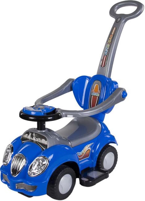 Dečija guralica sa naslonom i ručkom za guranje 452 plava