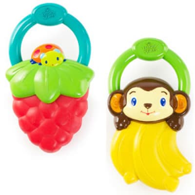 Bright Starts Vibrirajuća glodalica za zubiće Jagoda / Banana