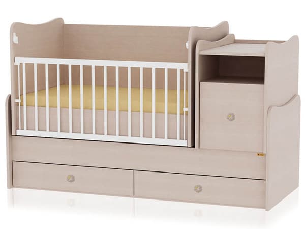 LorelliDrveni krevetac za bebu Trend Plus Oak