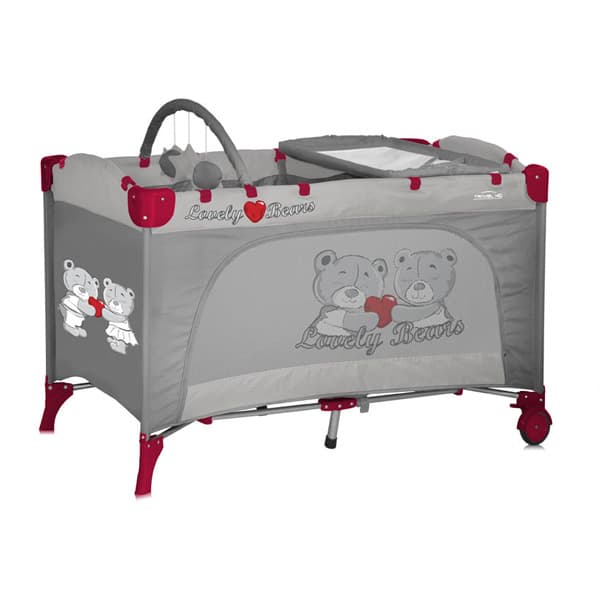 Bertoni Lorelli Krevetac za bebe sa dva nivoa Travel Kid 2 Grey Bears 10080221419
