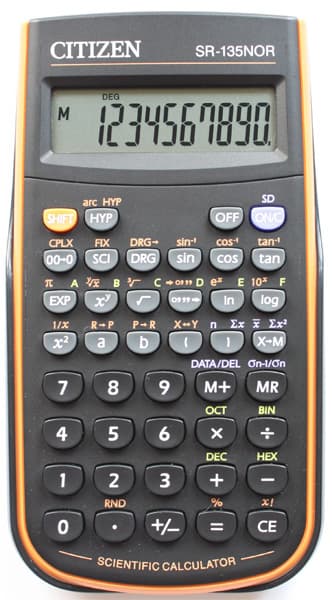Citizen tehnički kalkulator 10 cifara SR-135N narandžasti 05DGC135J