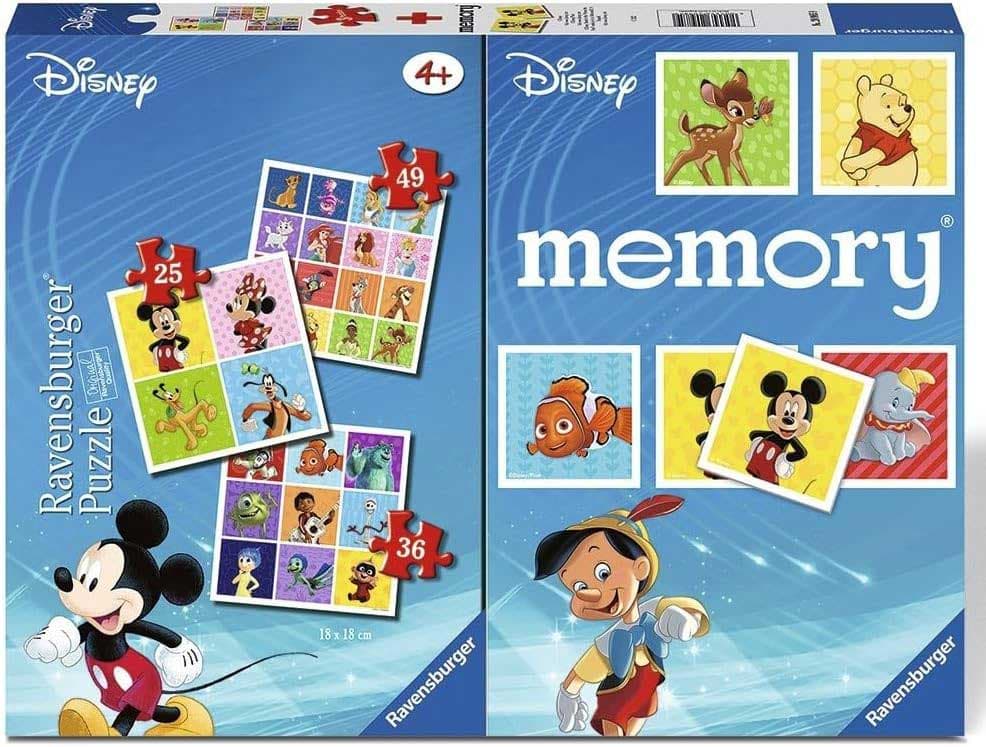 Disney junaci 2u1 Društvena igra Memorija + 3 Puzzle Ravensburger 20985