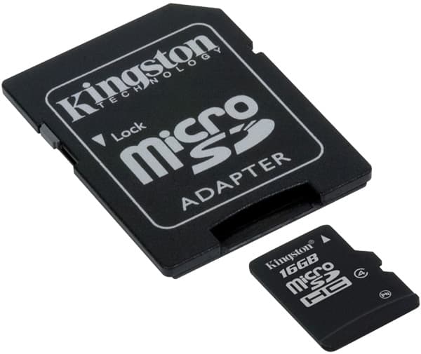 Micro SDHC memorijska kartica sa SD adapterom 16 GB Kingston SDC10/16GB