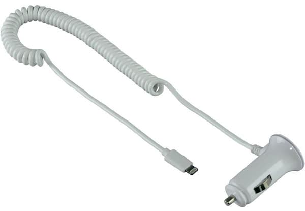 Auto punjač za Apple iPhone beli 102096