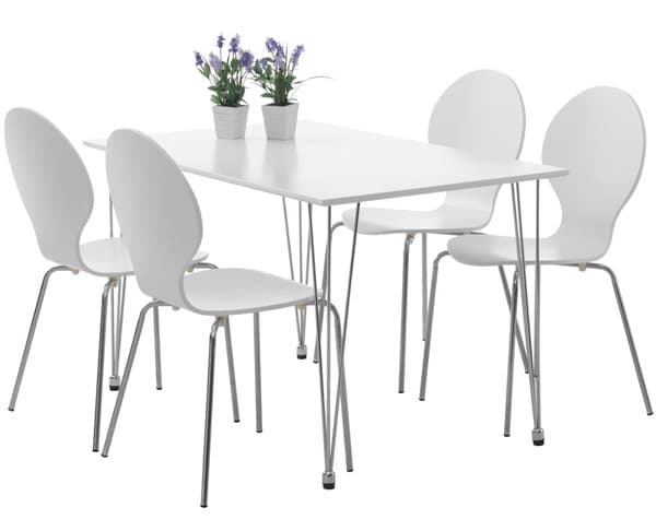 Trpezarijska garnitura Swan bela