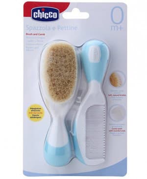 Chicco Češalj i četka od prirodne dlake, plava 00006569200000
