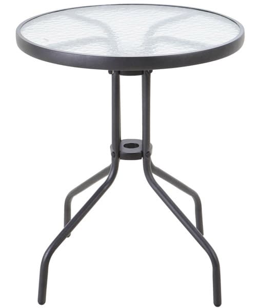 Stočić Carlo 60 cm čelik / staklo crna