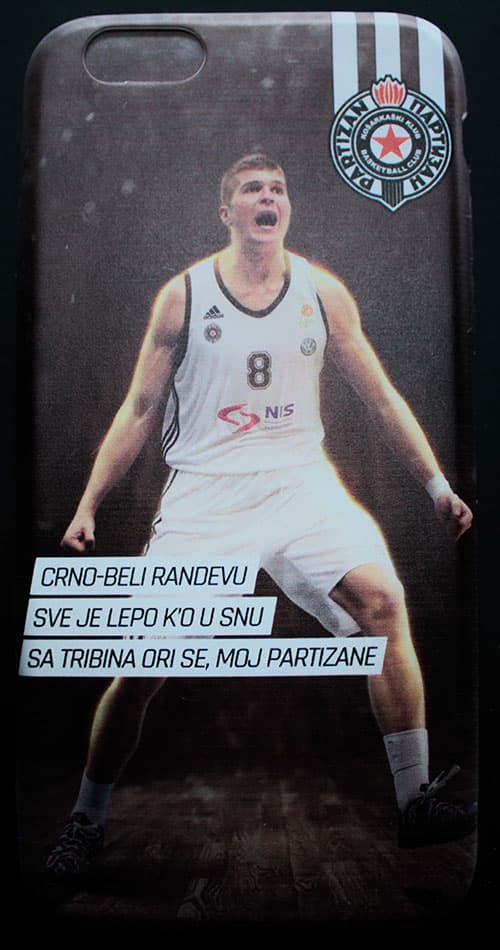 Maska Za Mobilne Telefone KK Partizan Edo Murić - Crno Beli Randevu...