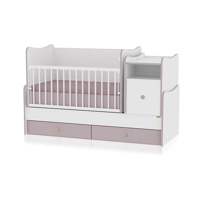 Lorelli Drveni krevetac za bebu Trend Plus White Capuccino