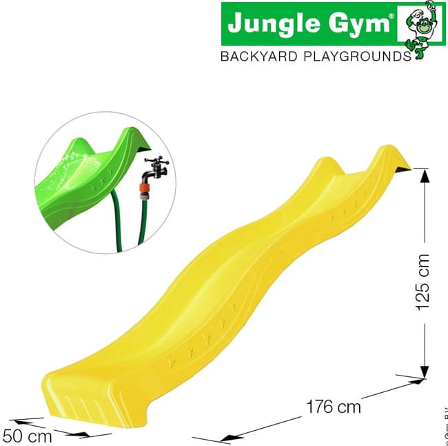 Vodeni Tobogan Spust 2.2 m - Jungle Gym Sa TUV Sertifikatom Yellow