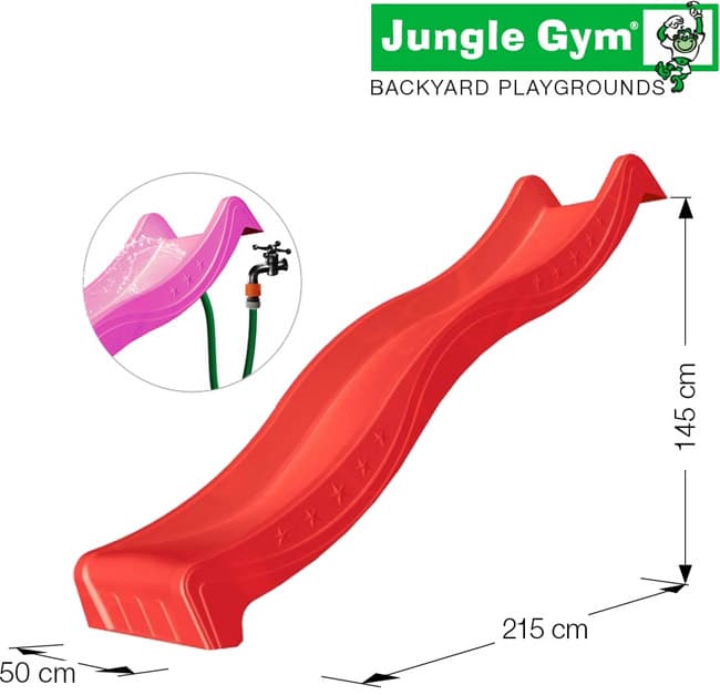 Vodeni Tobogan Spust 2.65 m - Jungle Gym Sa TUV Sertifikatom Red