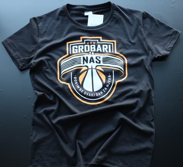 Grobari Za Nas Ženska Majica KK Partizan Crna XXL