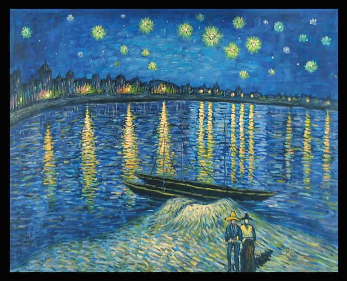 Reprodukcija slike Starry Night over the Rhone Van Gogh