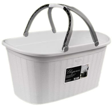 Korpa za veš sa ručkama Elegance bela