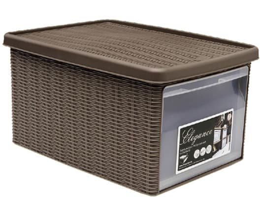 Kutija za odlaganje sa prednjim vratima Elegance M braon