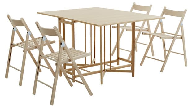 Sklopiva trpezarijska garnitura Bondo sto i 4 stolice