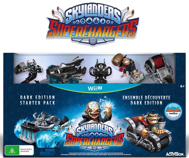 Skylanders SuperChargers Wii U Dark Edition Starter Pack 87568EG