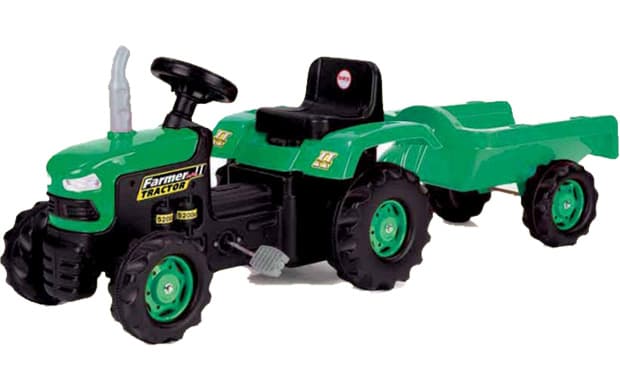 Dolu Traktor sa prikolicom na pedale Zeleni 080530