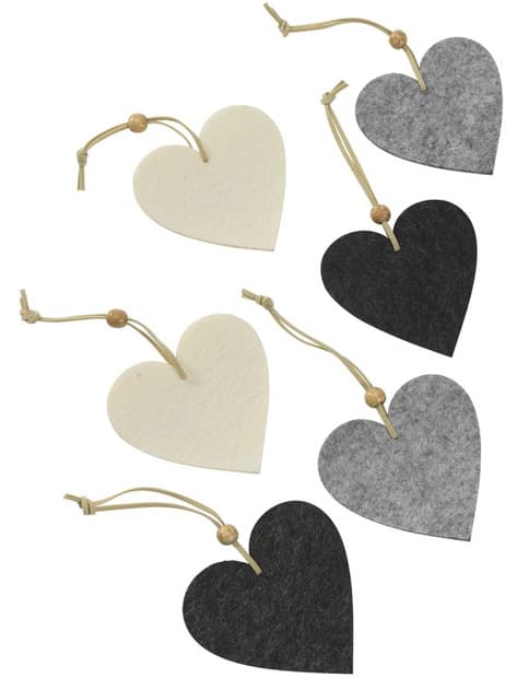 Ukrasi za novogodišnju jelku 6kom Srca 5681200